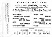 JULY - Royal Albert Hall concert flyer 1968