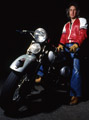 Jon Field posing on his Harley circa 1976. Photo by Chris Nation