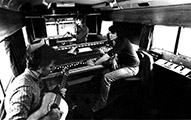 Tony Duhig and Jon Field - In the Narrowboat studio with producer Tom Newman